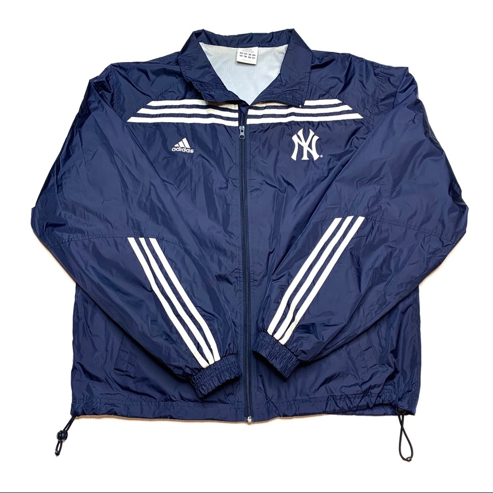 Adidas Vintage NY Yankees Navy Windbreaker Large